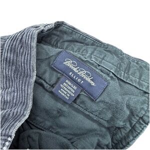 Brooks‎ Brothers Elliot Corduroy Pants Men Size 36x30 Blue Pleated Cuffed Preppy